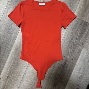 Babaton Red One Piece Bodysuit
